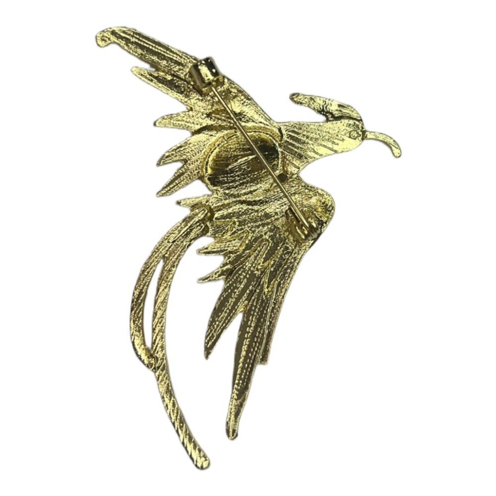 🧷Vintage-Inspired Colourful Enamel and Rhinestone Phoenix Brooch 🐦‍🔥 - Picture 2 of 4